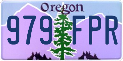 OR license plate 979FPR
