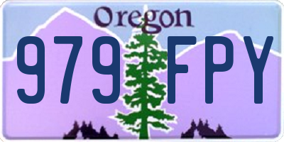 OR license plate 979FPY