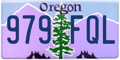 OR license plate 979FQL