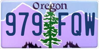 OR license plate 979FQW