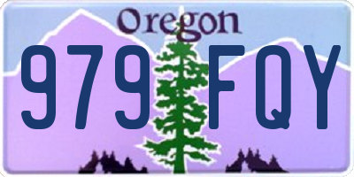OR license plate 979FQY
