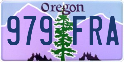 OR license plate 979FRA