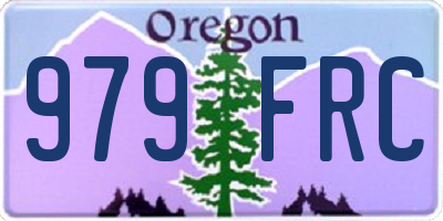 OR license plate 979FRC