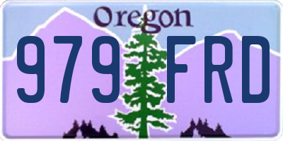OR license plate 979FRD