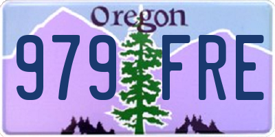 OR license plate 979FRE