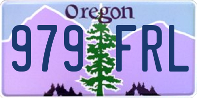 OR license plate 979FRL