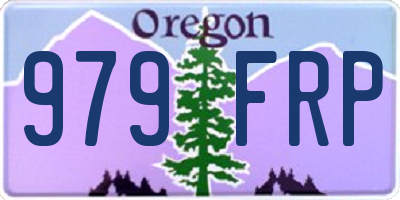 OR license plate 979FRP