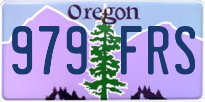 OR license plate 979FRS