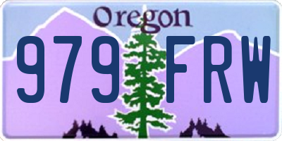 OR license plate 979FRW