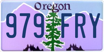 OR license plate 979FRY