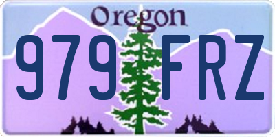 OR license plate 979FRZ