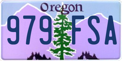 OR license plate 979FSA