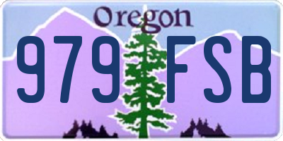 OR license plate 979FSB