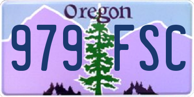 OR license plate 979FSC