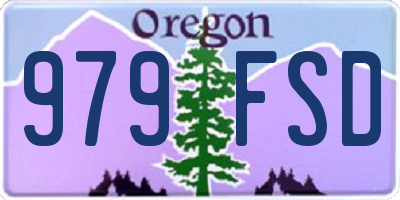 OR license plate 979FSD