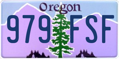 OR license plate 979FSF