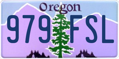 OR license plate 979FSL