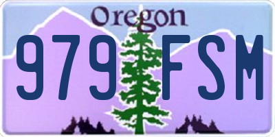 OR license plate 979FSM