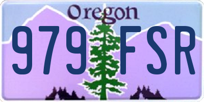 OR license plate 979FSR