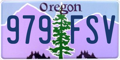 OR license plate 979FSV