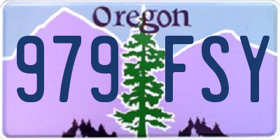OR license plate 979FSY