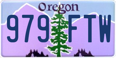 OR license plate 979FTW