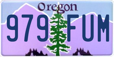OR license plate 979FUM