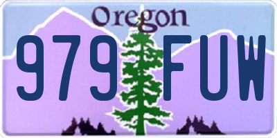 OR license plate 979FUW