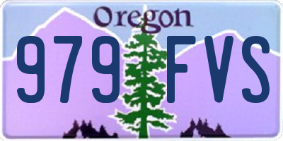 OR license plate 979FVS