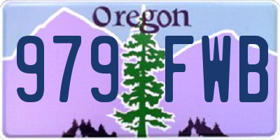 OR license plate 979FWB