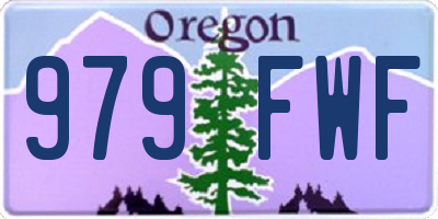 OR license plate 979FWF