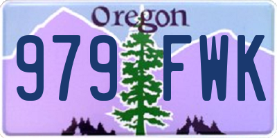 OR license plate 979FWK