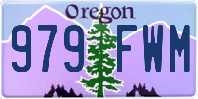 OR license plate 979FWM
