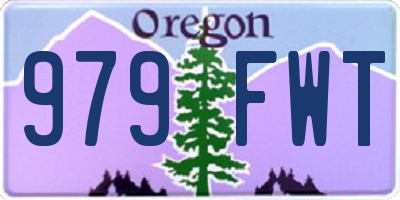 OR license plate 979FWT