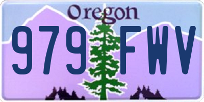 OR license plate 979FWV