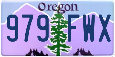 OR license plate 979FWX