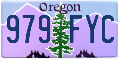 OR license plate 979FYC