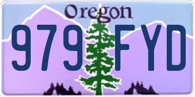 OR license plate 979FYD