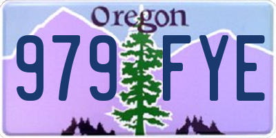 OR license plate 979FYE