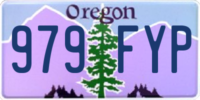 OR license plate 979FYP