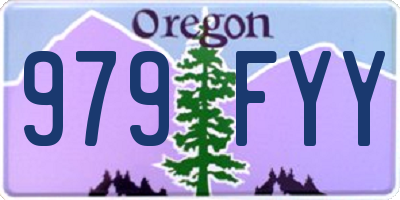 OR license plate 979FYY