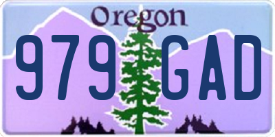 OR license plate 979GAD