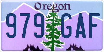 OR license plate 979GAF