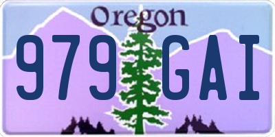 OR license plate 979GAI