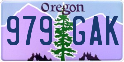 OR license plate 979GAK