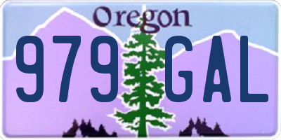 OR license plate 979GAL