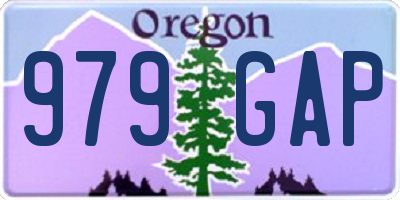 OR license plate 979GAP