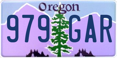 OR license plate 979GAR