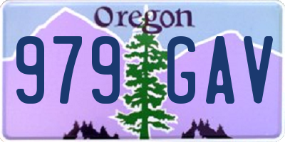 OR license plate 979GAV