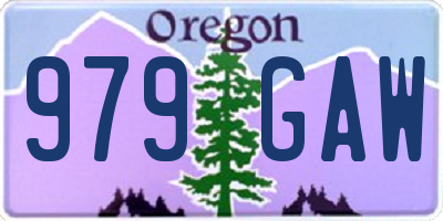OR license plate 979GAW